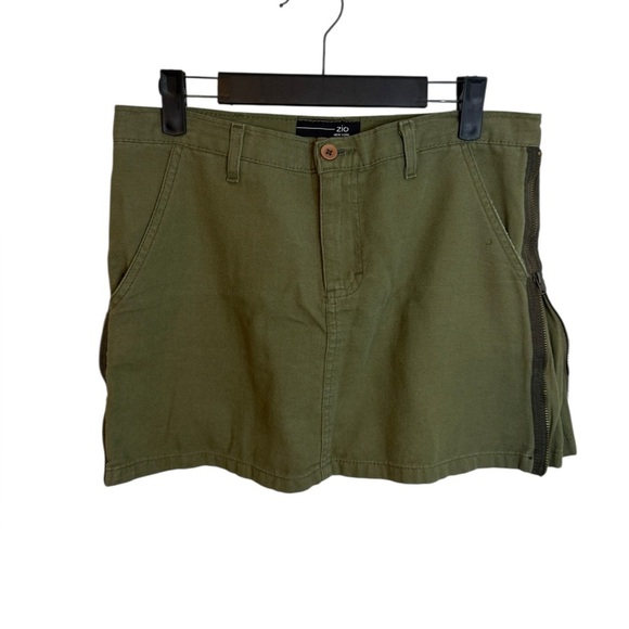 Zio New York Funky Army Side Zip Y2K Mini Skirt - Picture 2 of 5